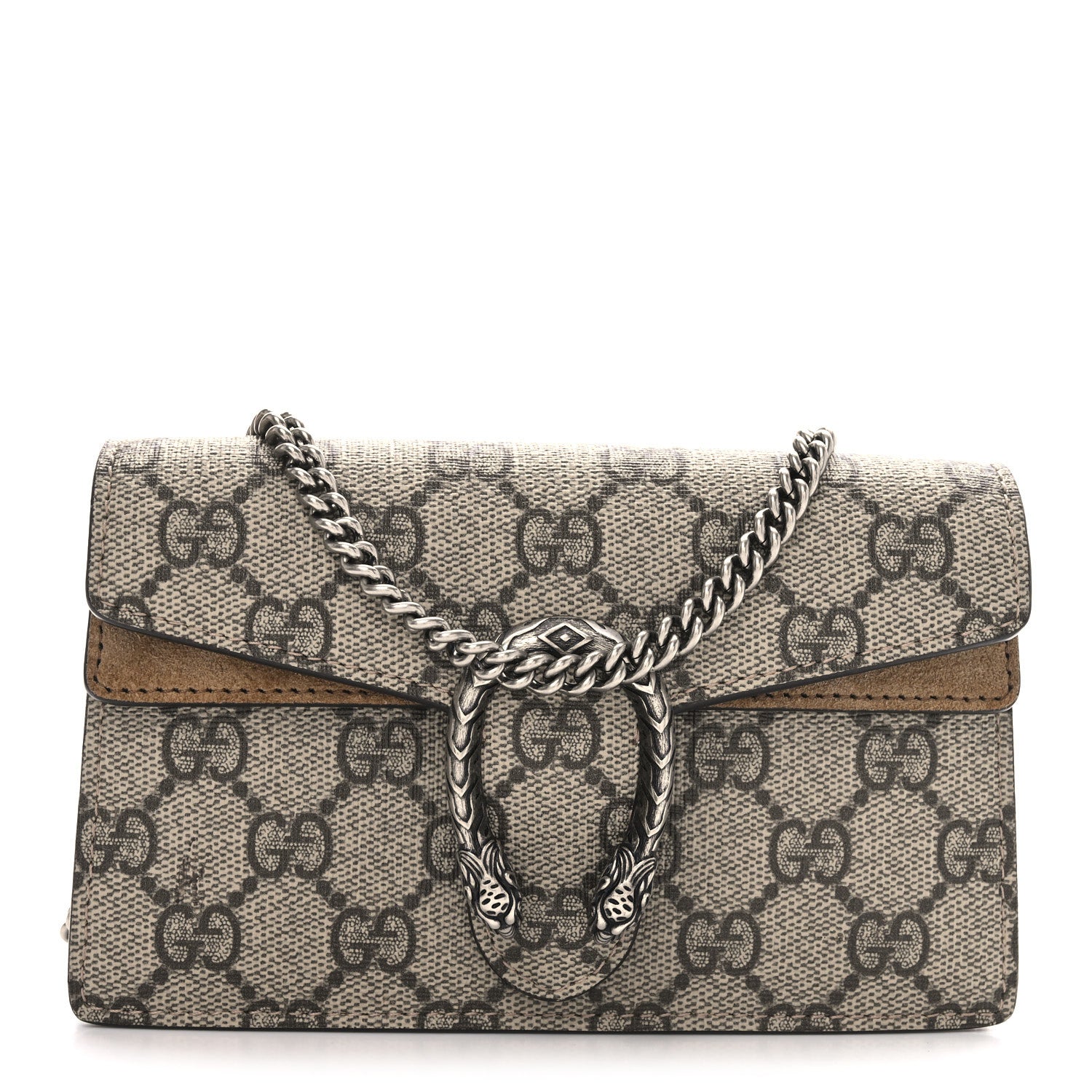 Gucci GG Supreme Monogram Super Mini Dionysus Shoulder Bag Taupe 1 of 10