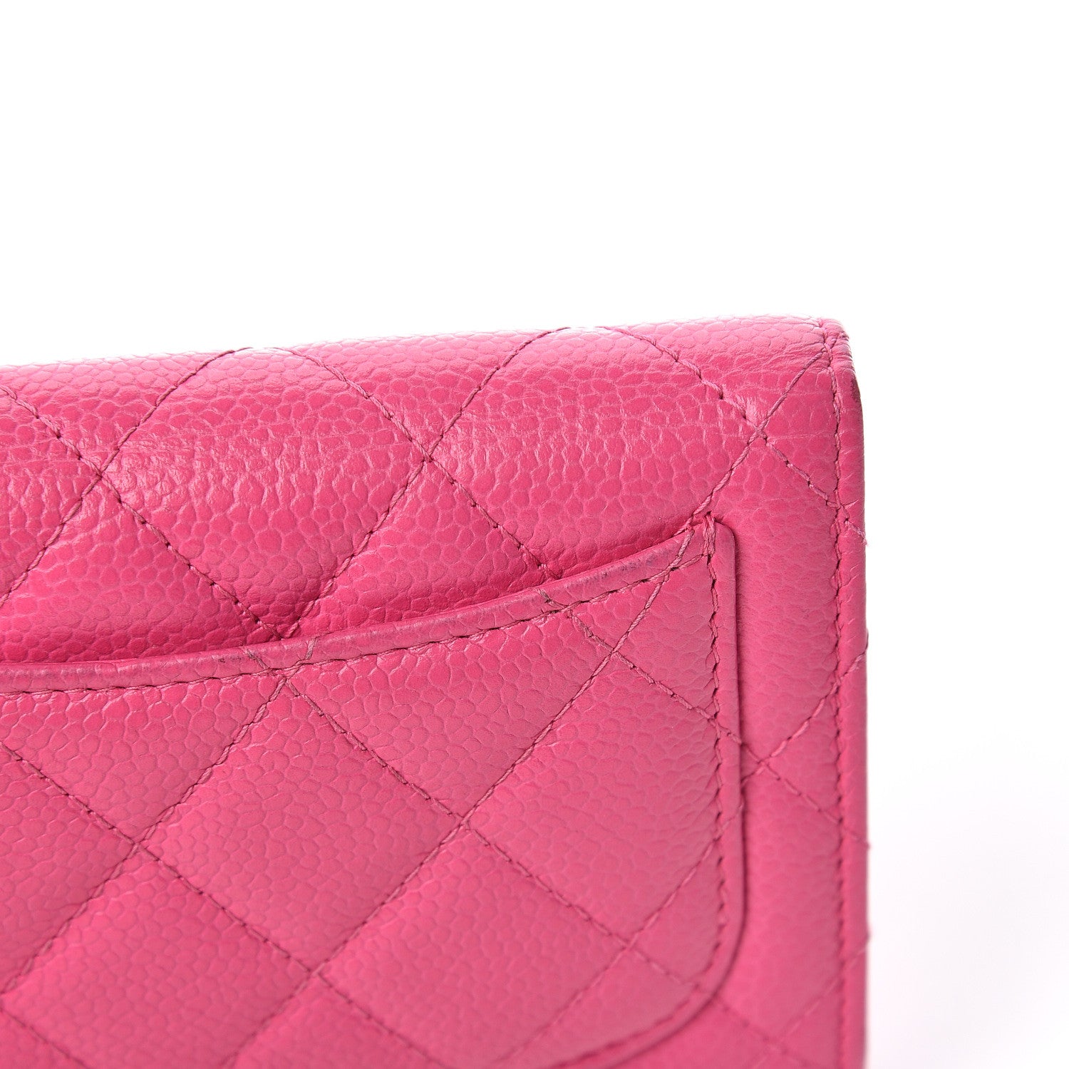 Chanel Caviar Quilted Small Flap Wallet Pink 10 of 13