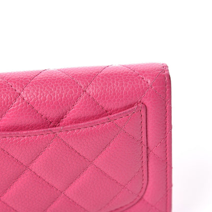 Chanel Caviar Quilted Small Flap Wallet Pink 10 of 13