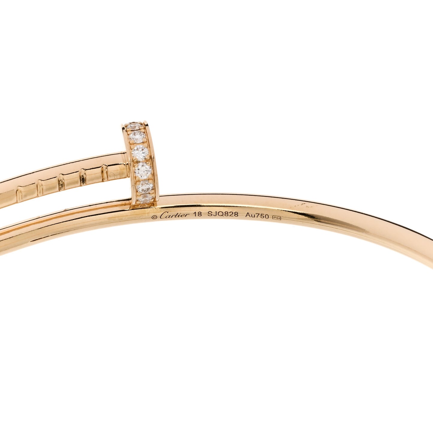 18K Yellow Gold Diamond Small Juste Un Clou Bracelet 18