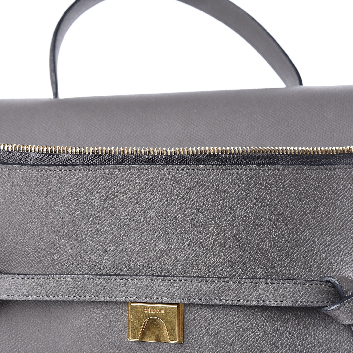 Grained Calfskin Mini Belt Bag Grey