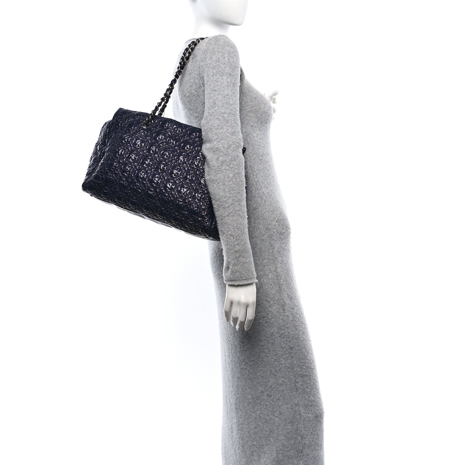 Chanel Vinyl Rock in Moscow Tote Navy 3 of 10
