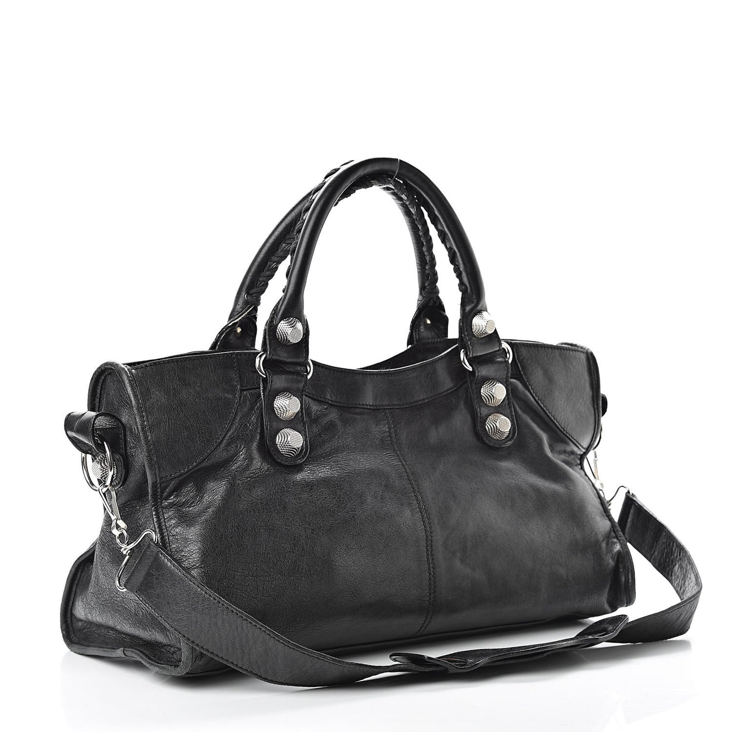 Agneau Giant 21 Silver Hardware Part Time Black
