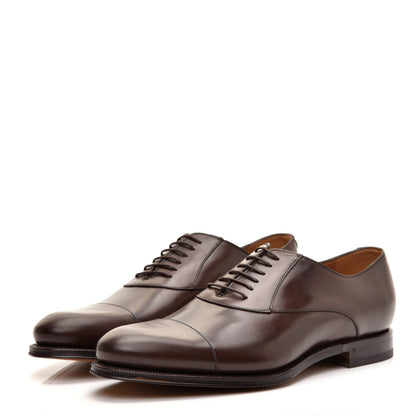 Gucci Calfskin Mens Captoe Oxford Loafers 8.5 Cocoa 3 of 9
