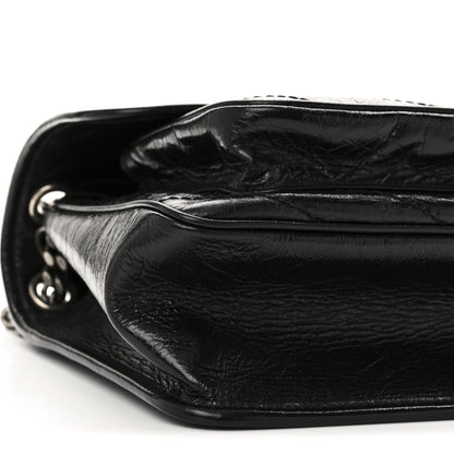 Saint Laurent Crinkled Calfskin Matelasse Monogram Medium Niki Chain Satchel Black 9 of 10