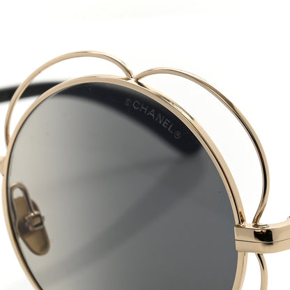Chanel Metal Round Camellia Sunglasses 71573 Gold 7 of 8