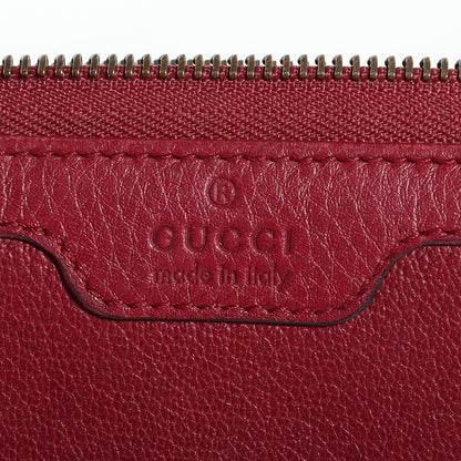 Gucci Soft Deerskin Hip Bamboo Zip Around Wallet Raspberry Candy 8 of 8