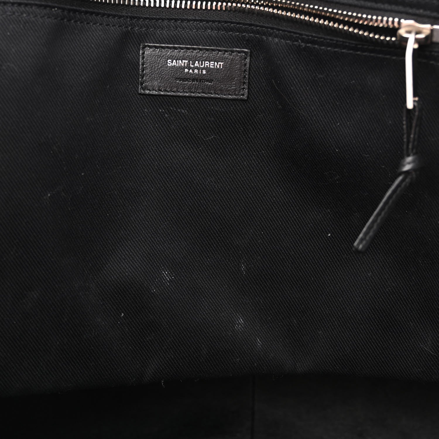 Saint Laurent Calfskin Rive Gauche North South Tote Black 12 of 12