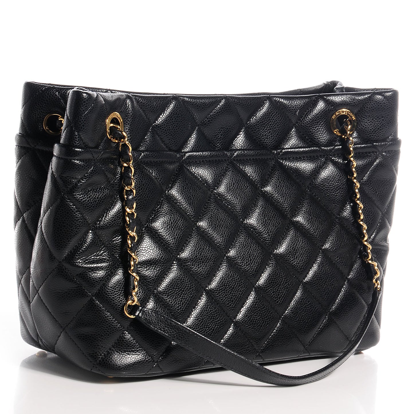 Soft Caviar Large CC Timeless Tote Black