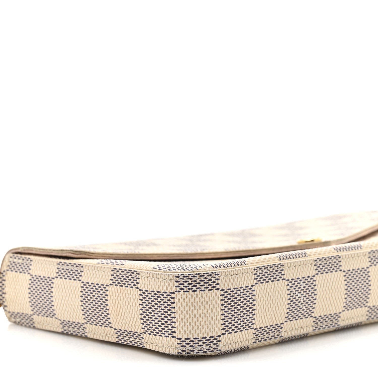 Louis Vuitton Damier Azur Pochette Felicie Chain Wallet Rose Ballerine 10 of 13