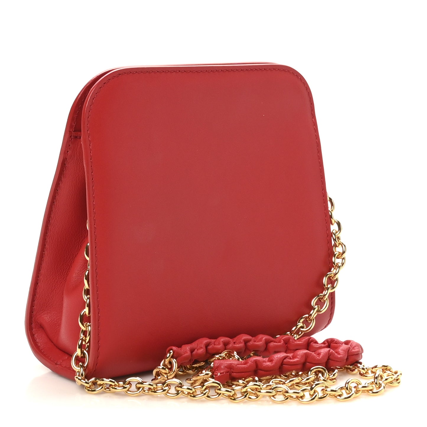 Calfskin Cosmo T Lock Chain Bag Red