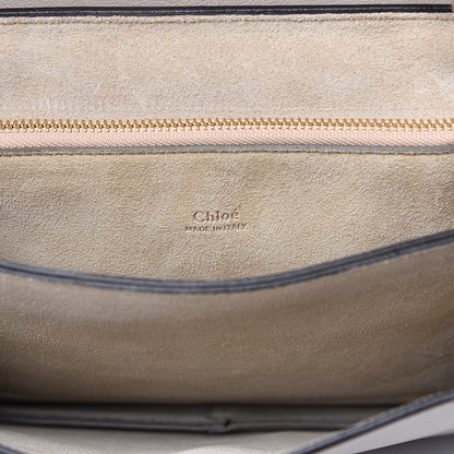 Chloe Calfskin Suede Medium Faye Shoulder Bag Motty Grey 6 of 9