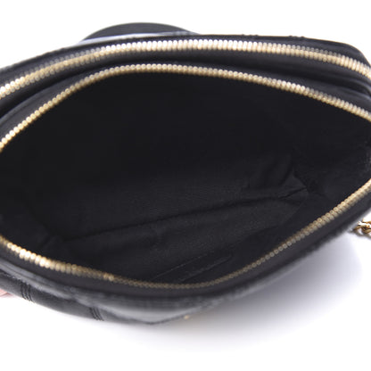 Saint Laurent Grained Lambskin Quilted Mini Becky Double Zip Bag Black 5 of 14