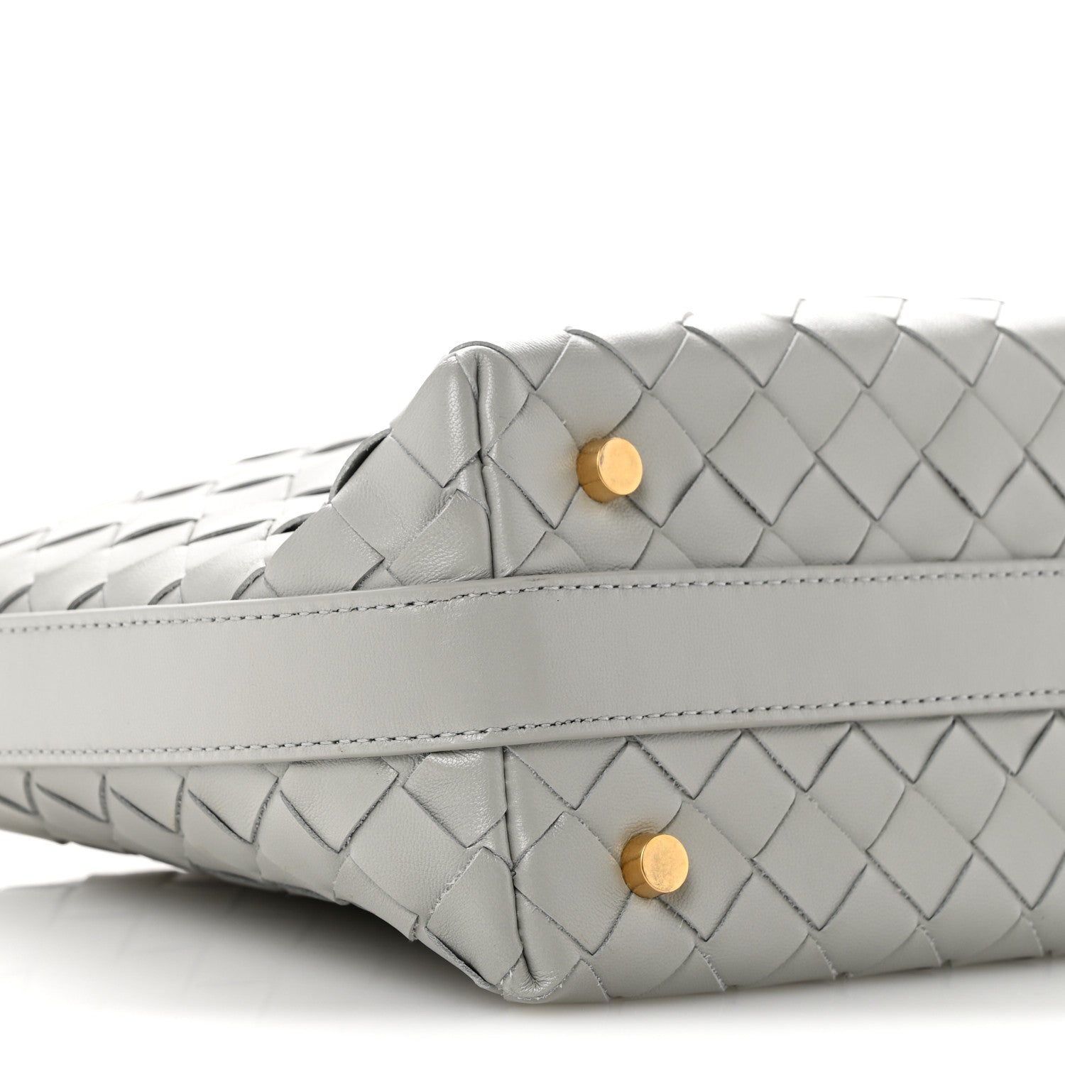 Bottega Veneta Calfskin Nappa Intrecciato Mini Wallace Agate Grey