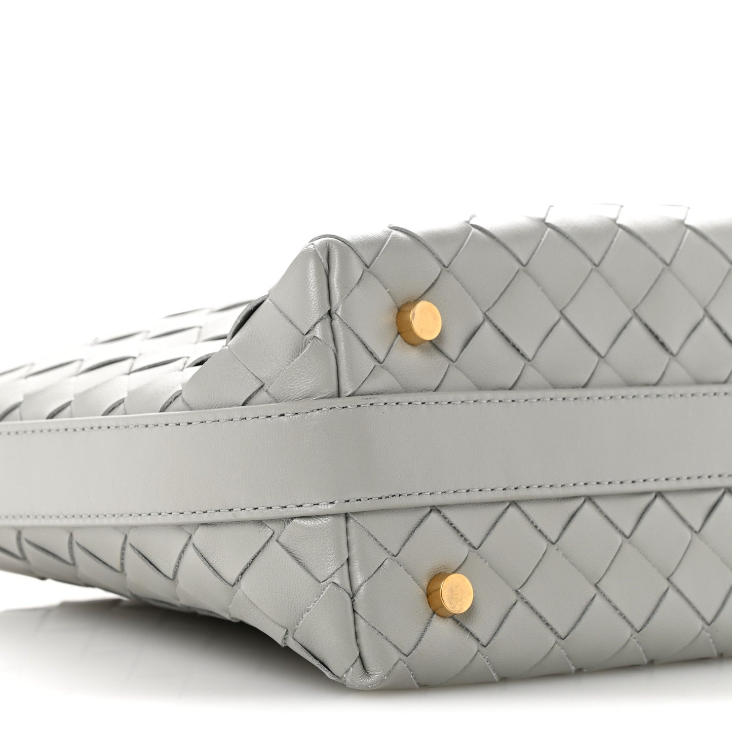 Calfskin Nappa Intrecciato Mini Wallace Agate Grey