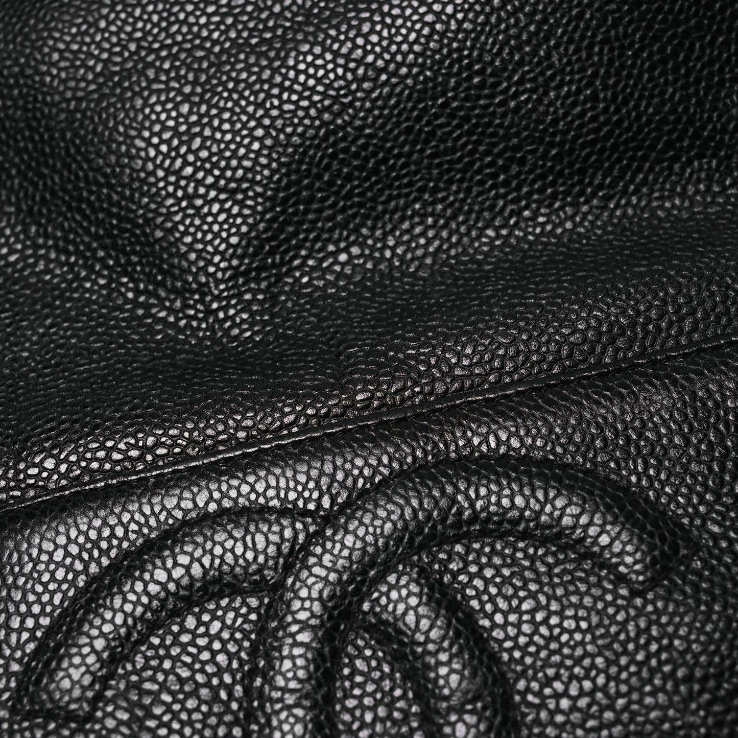 Caviar CC Drawstring Shoulder Bag Black