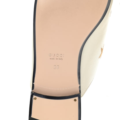 Gucci Goatskin Bee Star Embroidered Womens Princetown Slippers 38 Mystic White 6 of 8