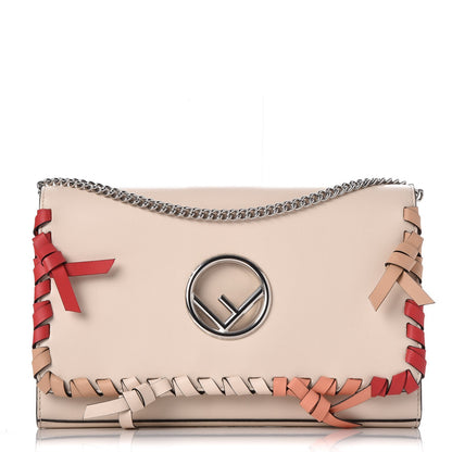 Fendi Vitello Liberty F is Fendi Whipstitch Bow Wallet On Chain Camelia Multicolor 1 of 8