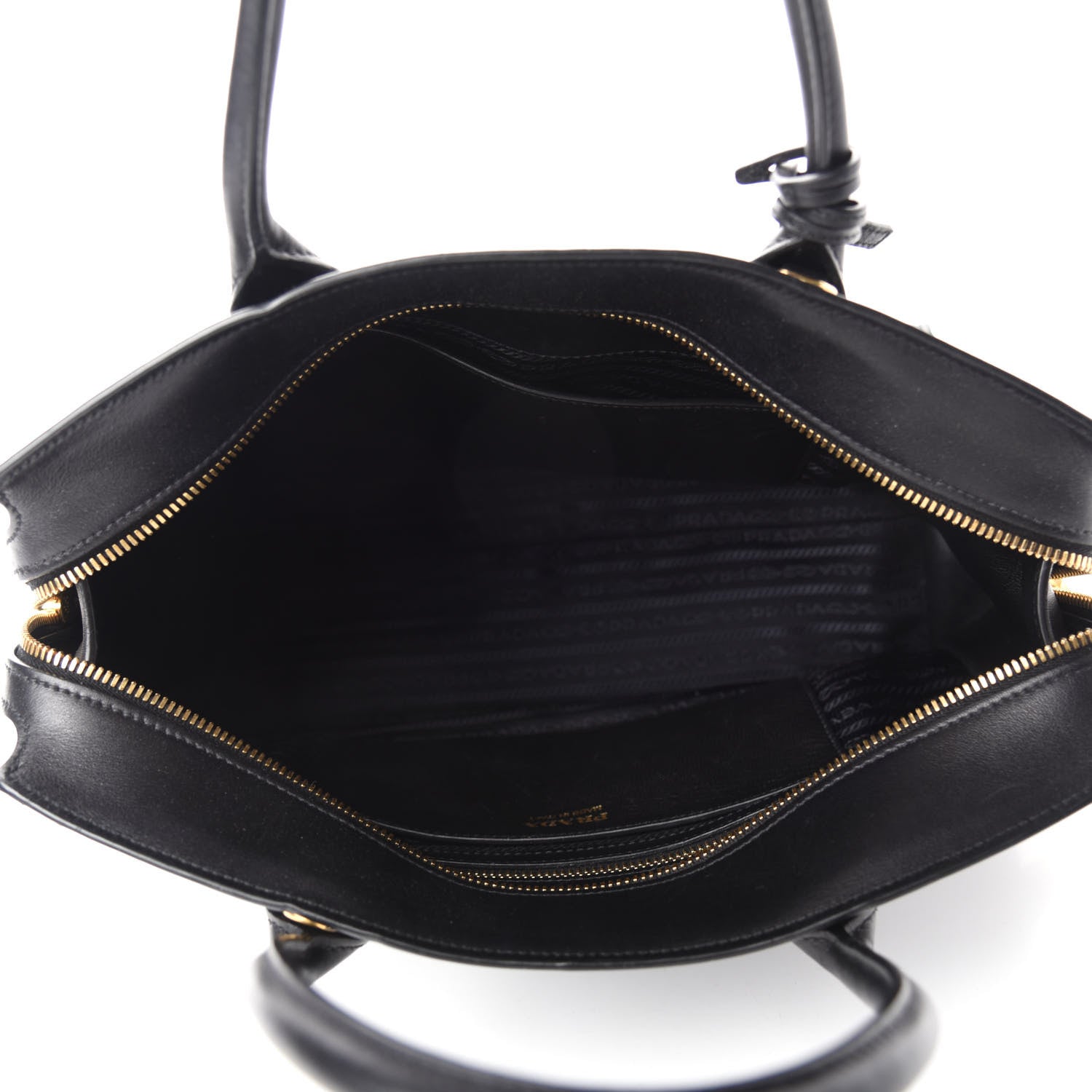 Prada Saffiano City Calfskin Medium Esplanade Tote Black 5 of 10
