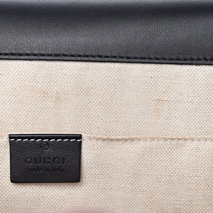 Gucci Calfskin Bamboo Web Large Dionysus Top Handle Bag Black Bright Evergreen Hibiscus Red 14 of 22