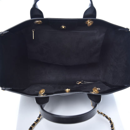 Chanel Caviar Medium Studded Deauville Tote Black 5 of 8