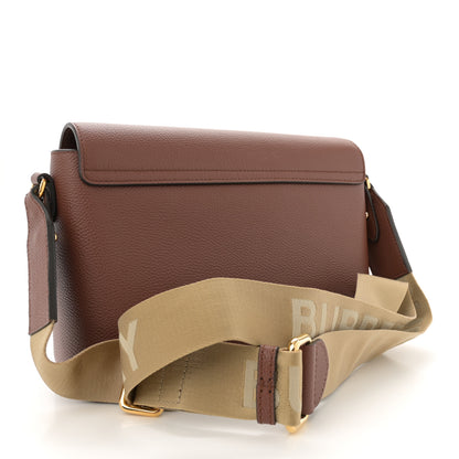 Burberry Calfskin Vintage Check Note Crossbody Bag Tan 3 of 11