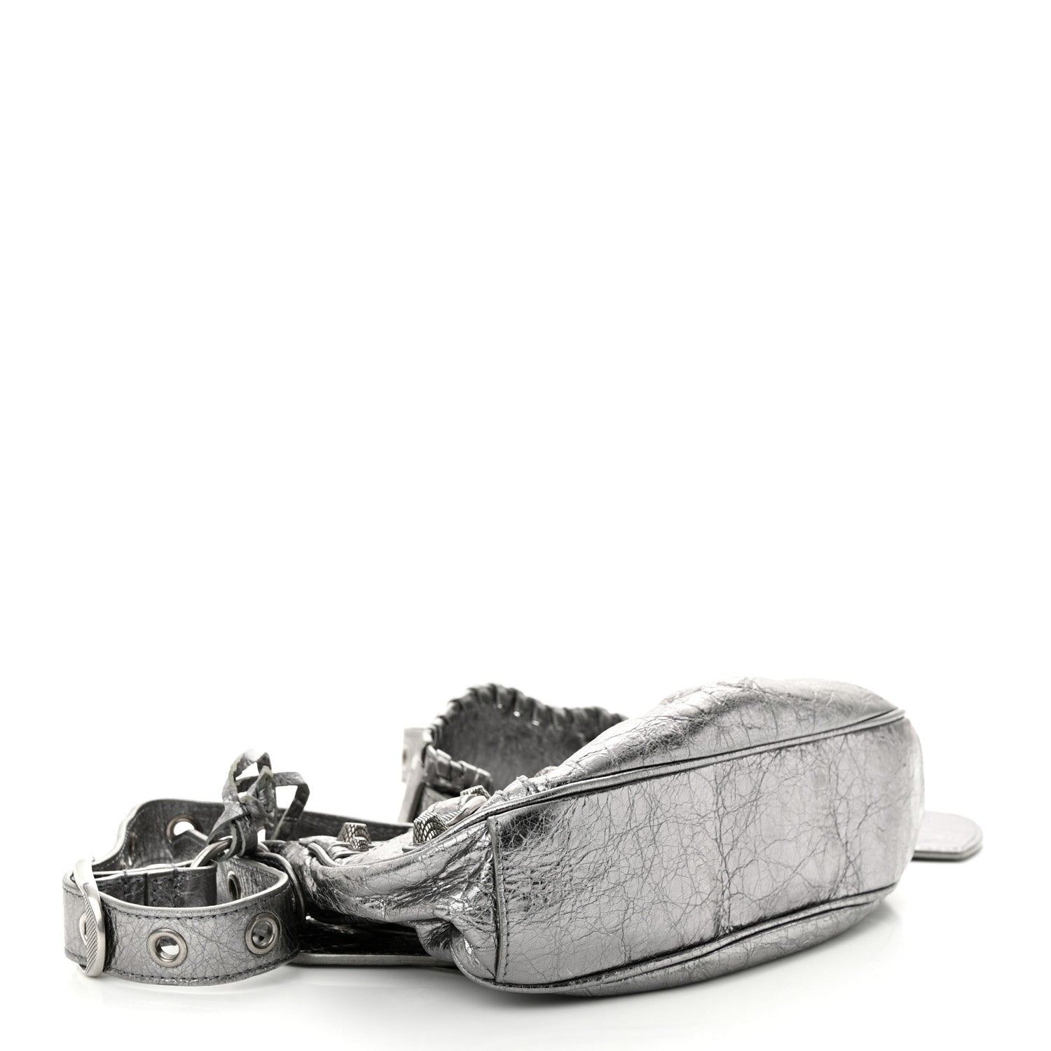 Balenciaga Metallic Agneau Arena Le Cagole Shoulder Bag XS Silver 4 of 12