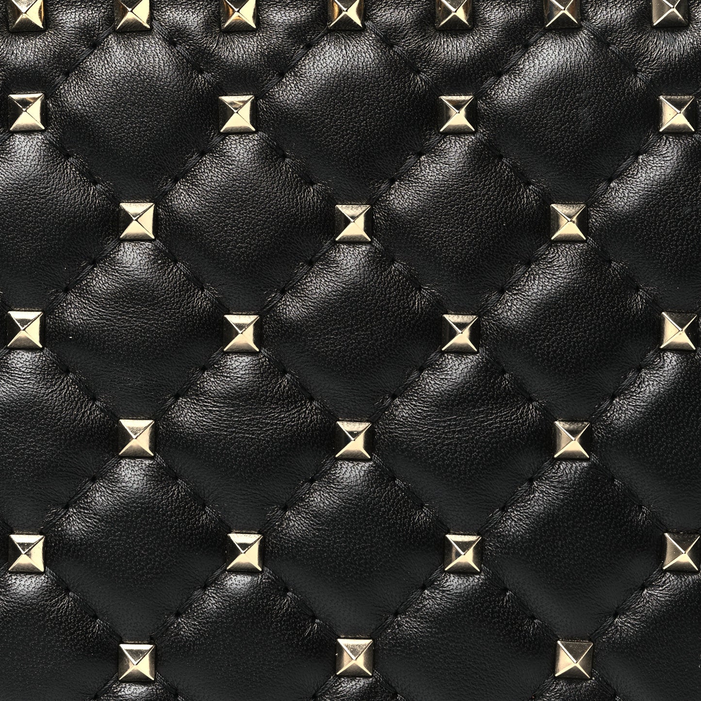 Nappa Rockstud Spike Shoulder Bag Black