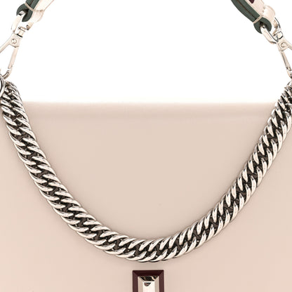 Fendi Vitello Liberty Scalloped Studded Kan I Shoulder Bag Grigio Polvere 8 of 13