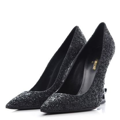 Saint Laurent Glitter Opyum 100 Pumps 37 Black 3 of 11