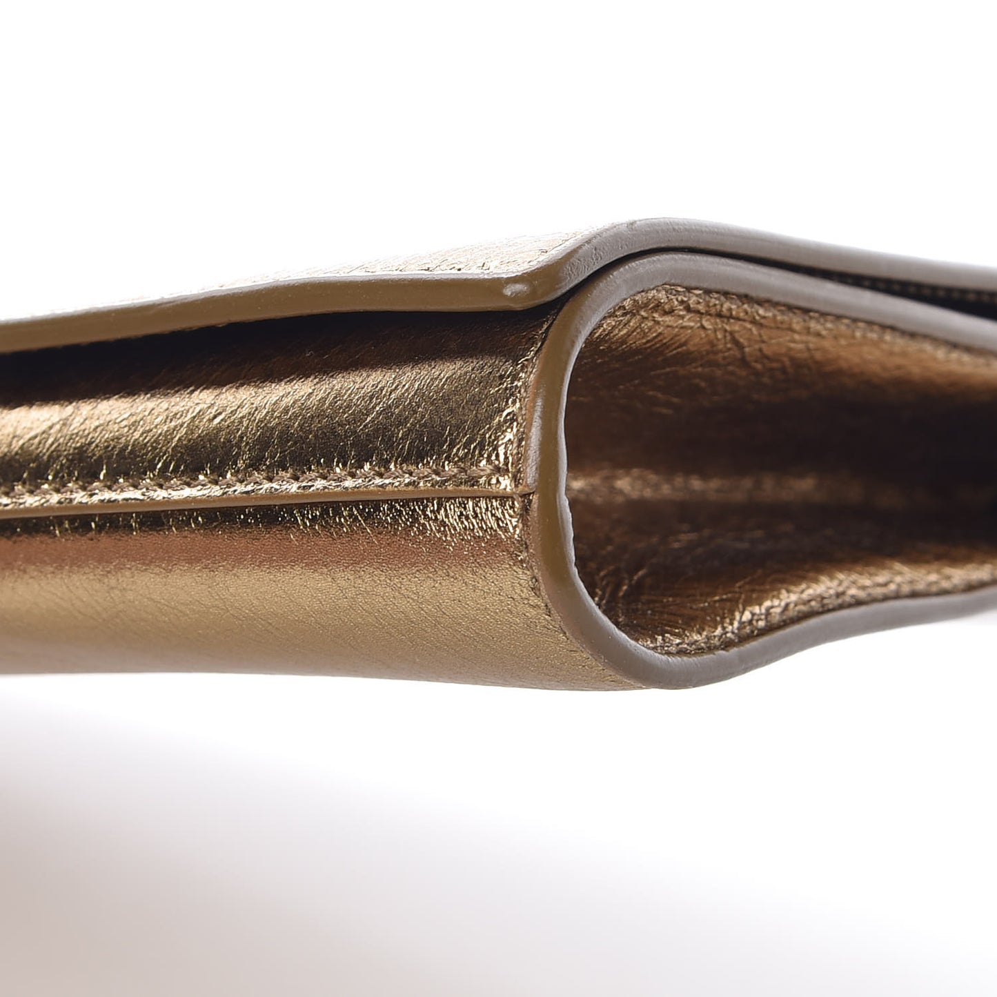 Metallic Calfskin Monogram Large Belle De Jour Clutch Gold