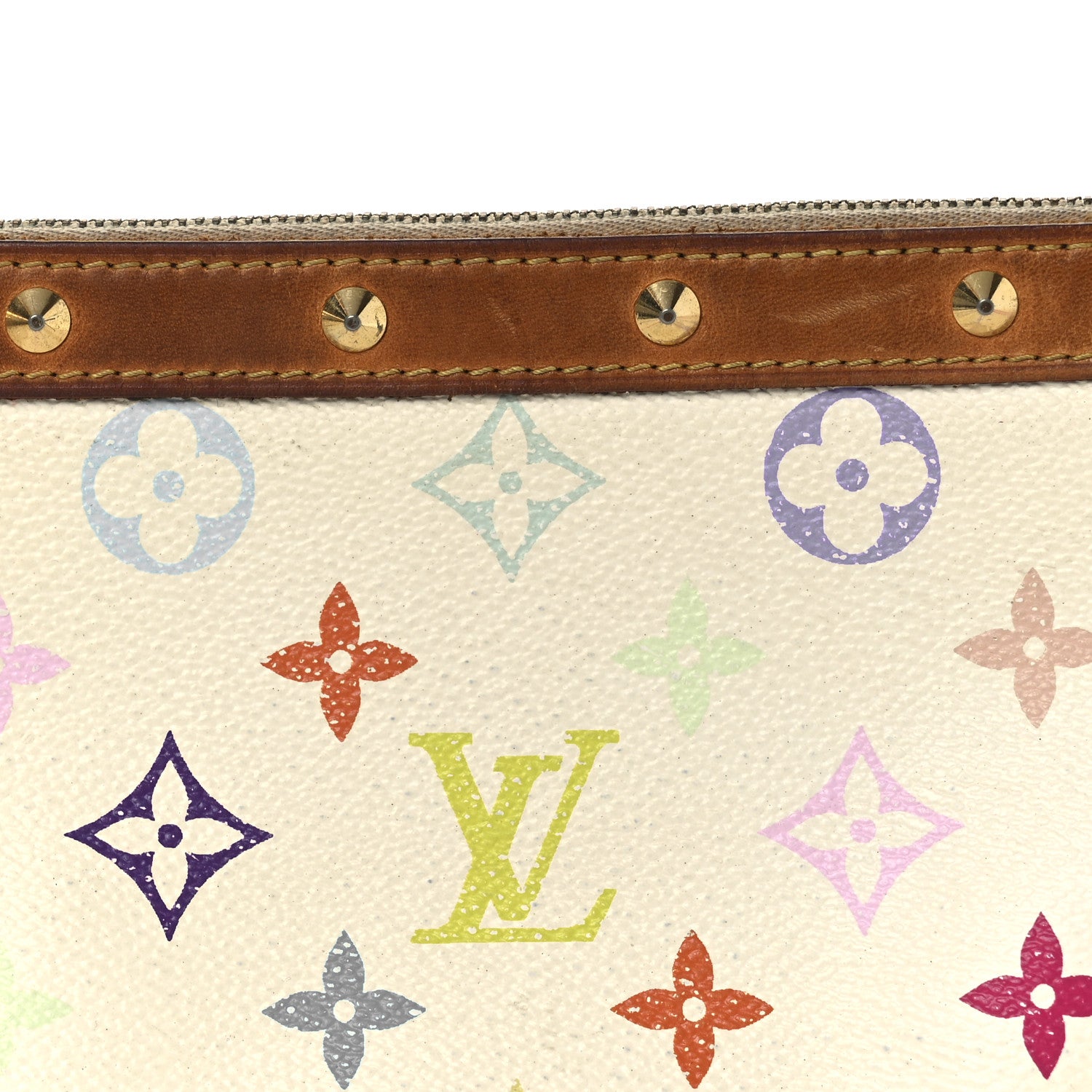 Louis Vuitton Monogram Multicolor Pochette Accessories White 7 of 14