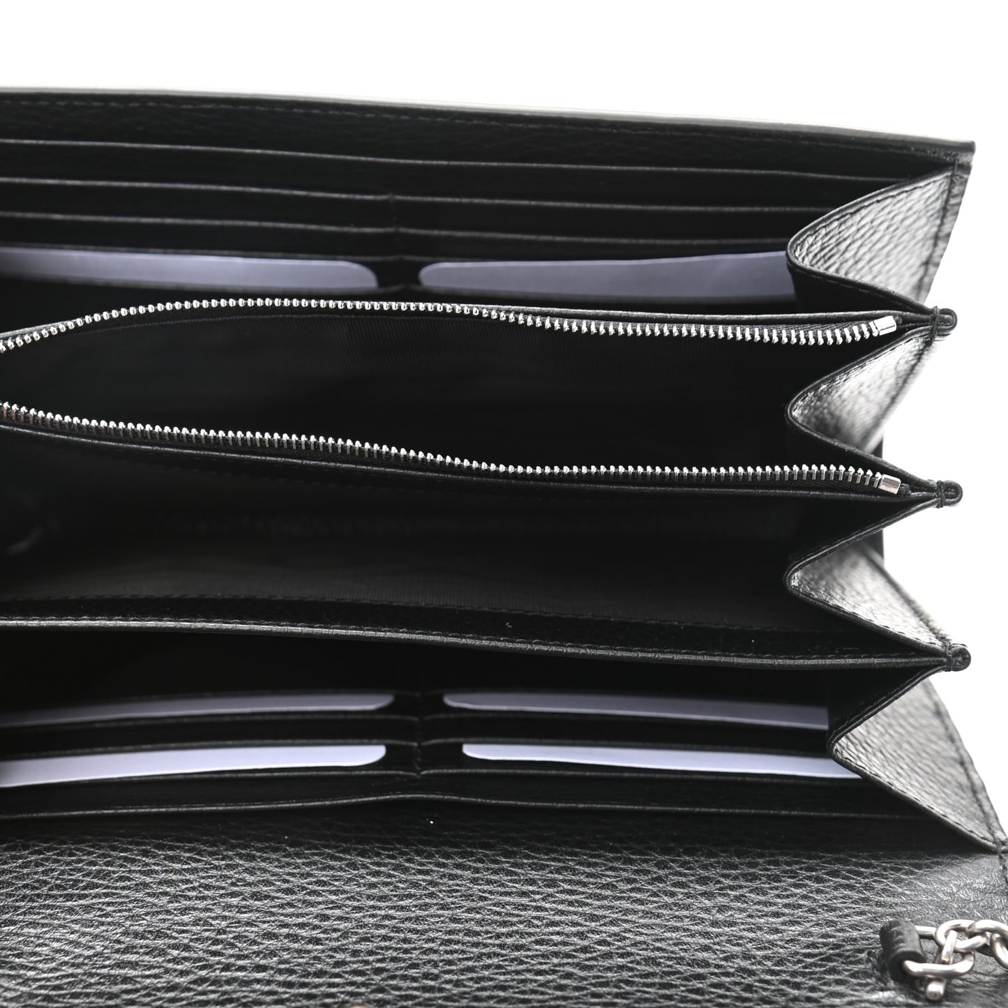 Calfskin Mini Dionysus Chain Wallet Black