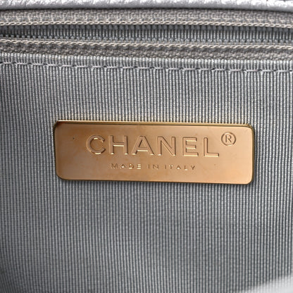 Chanel Metallic Goatskin Quilted Large Chanel 19 Flap Silver 6 of 11