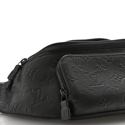 Louis Vuitton Calfskin Monogram Shadow Rush Bumbag Black 9 of 10