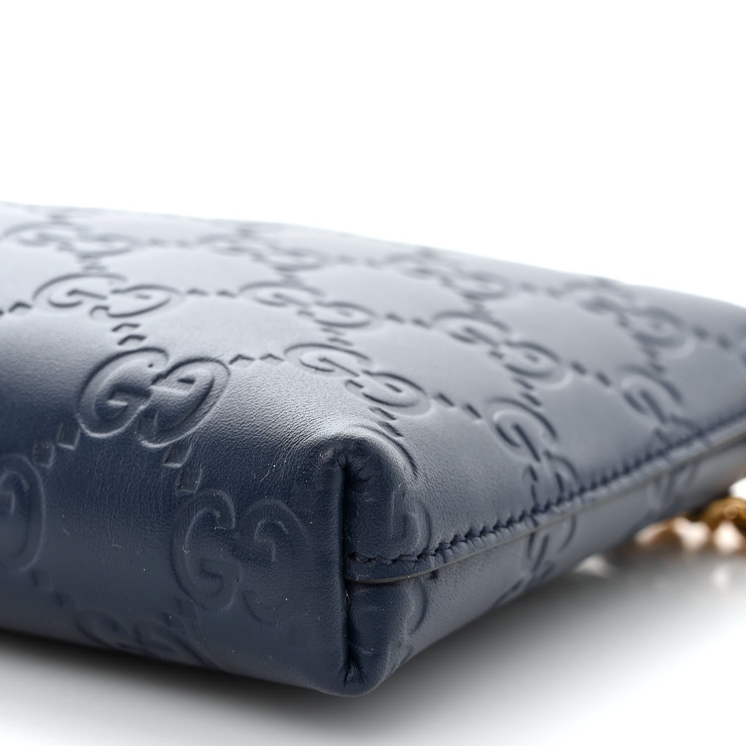 Gucci Guccissima Signature Wrist Wallet Blue Agata 10 of 11