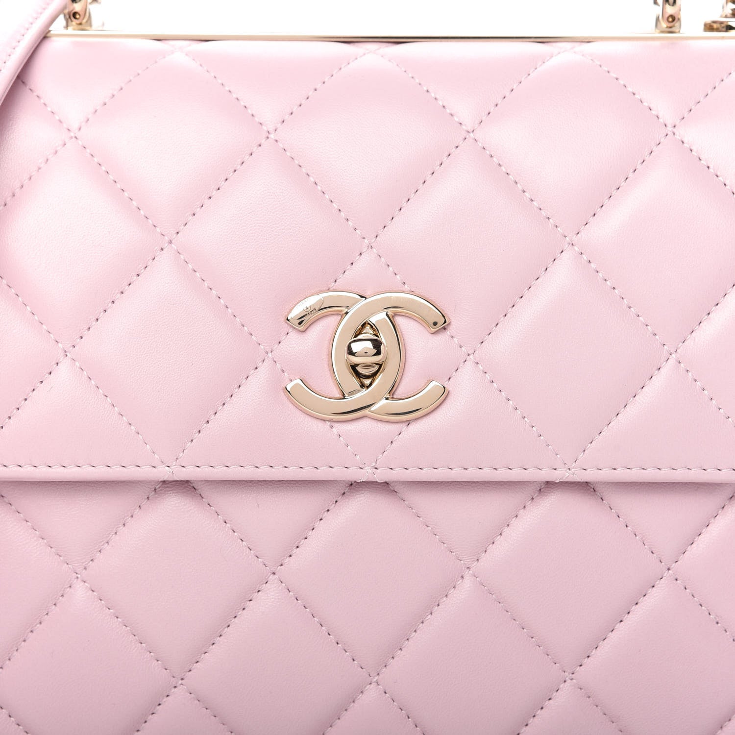 Chanel Lambskin Quilted Small Trendy CC Flap Dual Handle Bag Light Pink 10 of 10