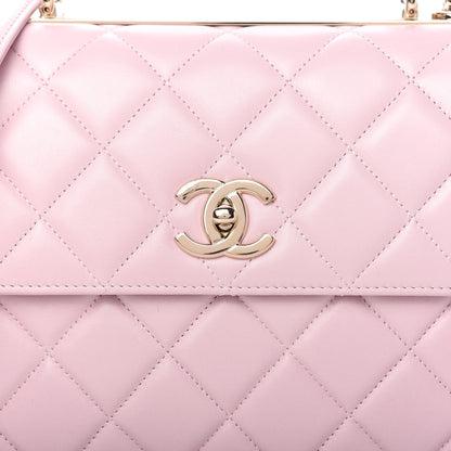 Chanel Lambskin Quilted Small Trendy CC Flap Dual Handle Bag Light Pink 10 of 10