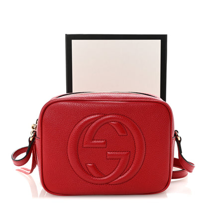Gucci Pebbled Calfskin Small Soho Disco Bag Vibrant Red 11 of 11