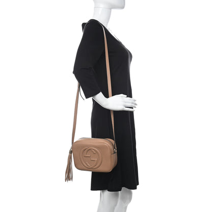 Gucci Pebbled Calfskin Small Soho Disco Bag Rose Beige 2 of 13