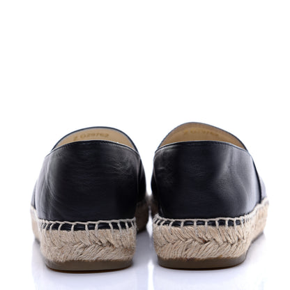 Chanel Lambskin CC Espadrilles 36 Dark Navy 5 of 14