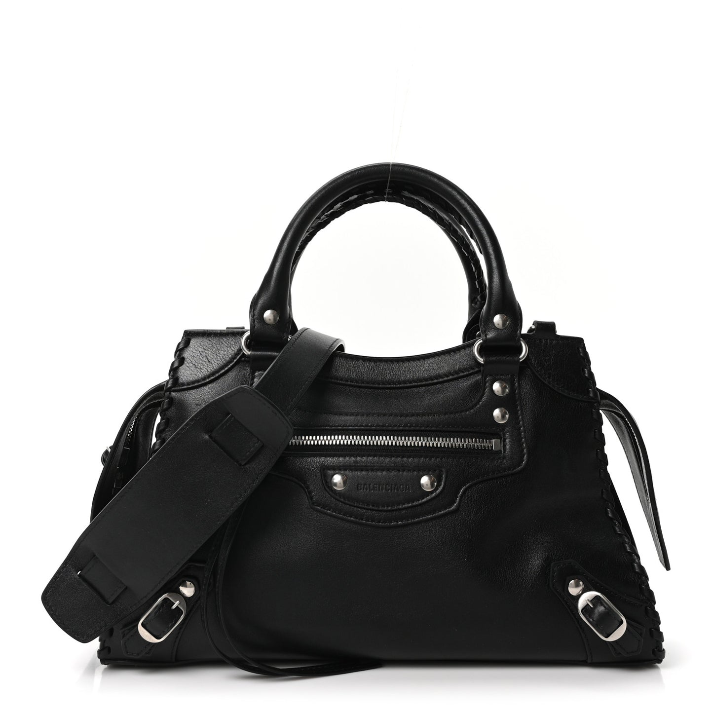 Smooth Calfskin Neo Classic Silver Hardware S City Black