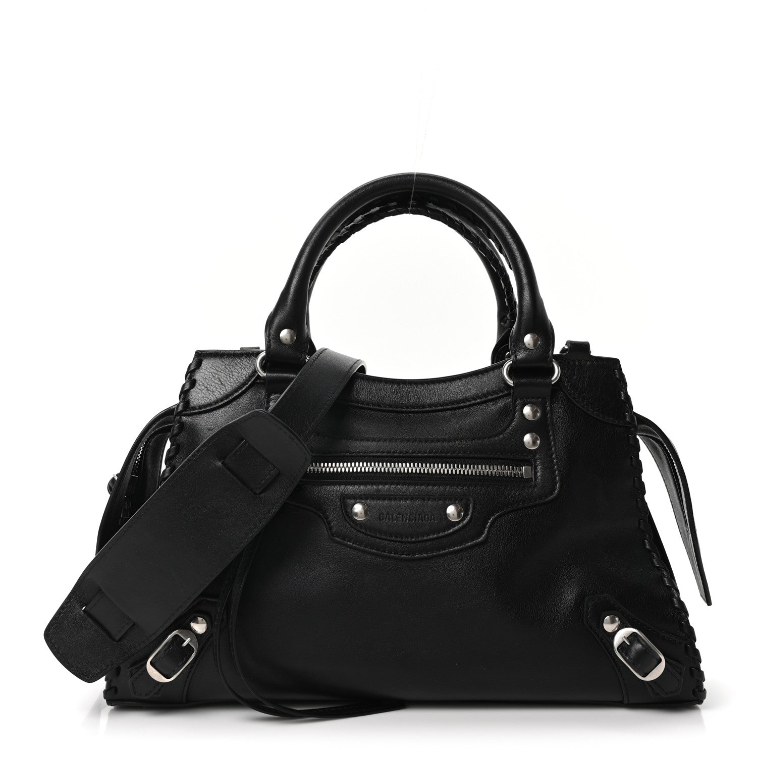 Balenciaga Smooth Calfskin Neo Classic Silver Hardware S City Black 1 of 9