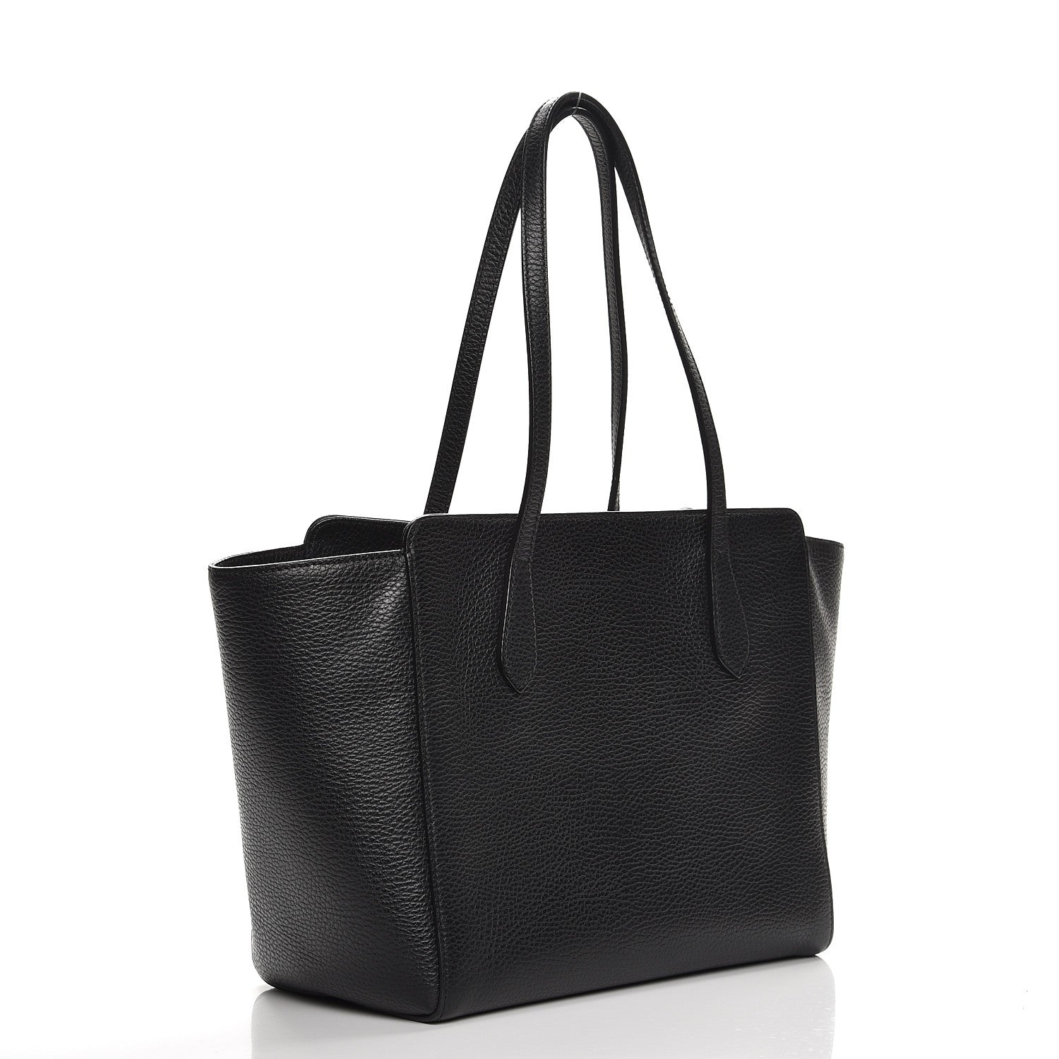 Gucci Pebbled Calfskin Small Swing Tote Black 3 of 7