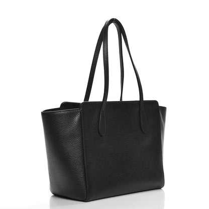 Gucci Pebbled Calfskin Small Swing Tote Black 3 of 7