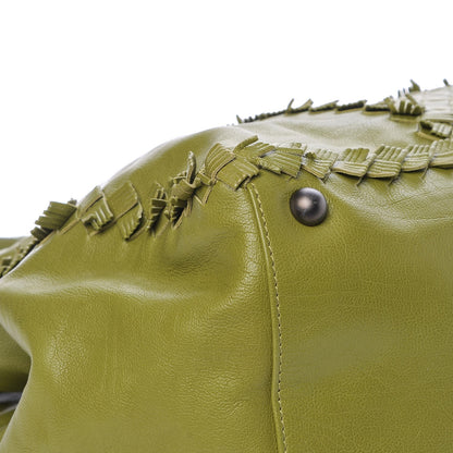 Bottega Veneta Nappa Fringe Intrecciato Tote Green 9 of 12