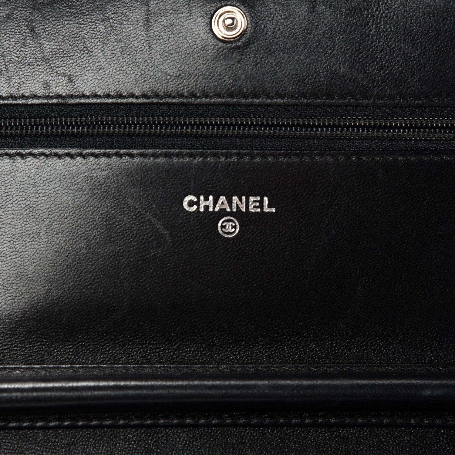 Chanel Lambskin Quilted Boy Wallet On Chain WOC Black 10 of 14
