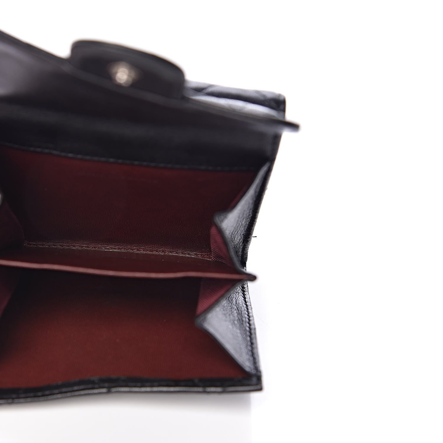 Chanel Lambskin Quilted Double Sided Wallet Black 6 of 13