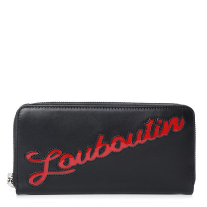 Christian Louboutin Calfskin Panettone Logo Zip Around Wallet Black 1 of 7