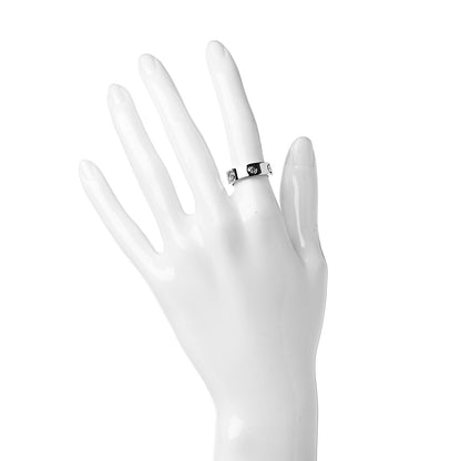 Cartier 18K White Gold 3 Diamond 5.5mm LOVE Ring 50 5.25 2 of 5